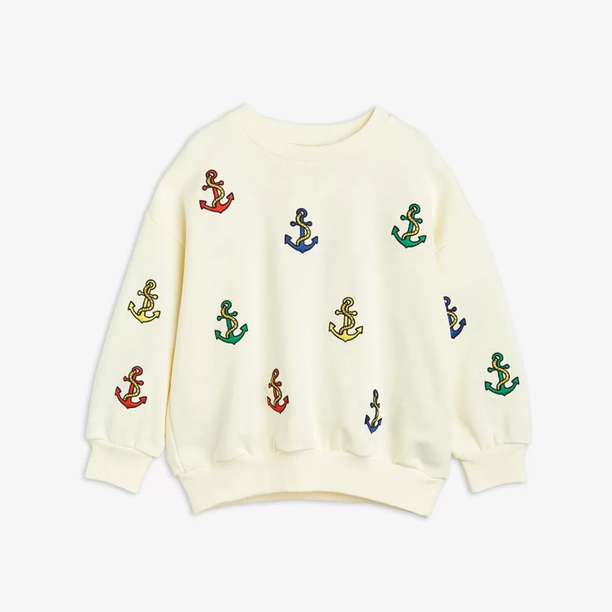 Hot Mini Rodini Anchor Broderad Sweatshirt Offwhite