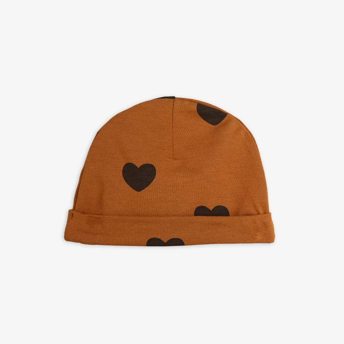 Clearance Mini Rodini Basic Hearts Baby Beanie Brun