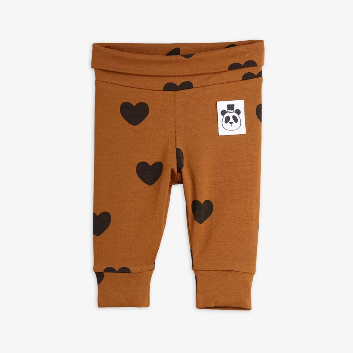 Best Sale Mini Rodini Basic Hearts Newborn Leggings Brun