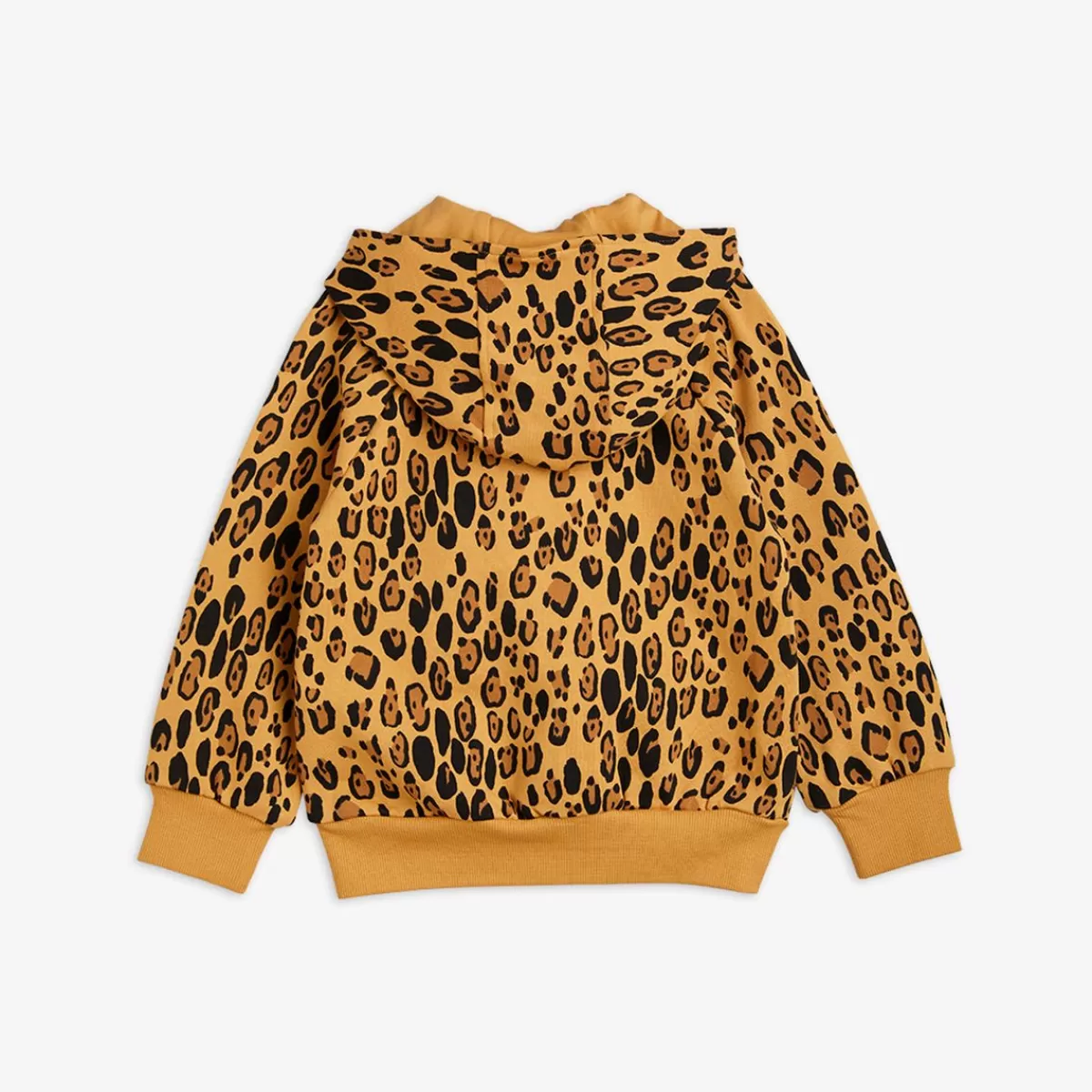 Flash Sale Mini Rodini Basic Leopard Hoodie Med Dragkedja Beige