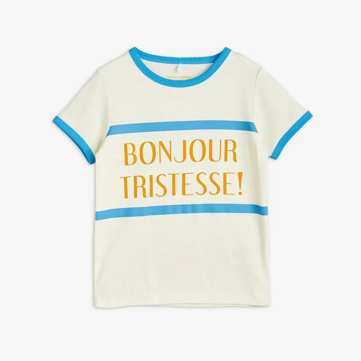 Discount Mini Rodini Bonjour Tristesse T-Shirt Blå Blue