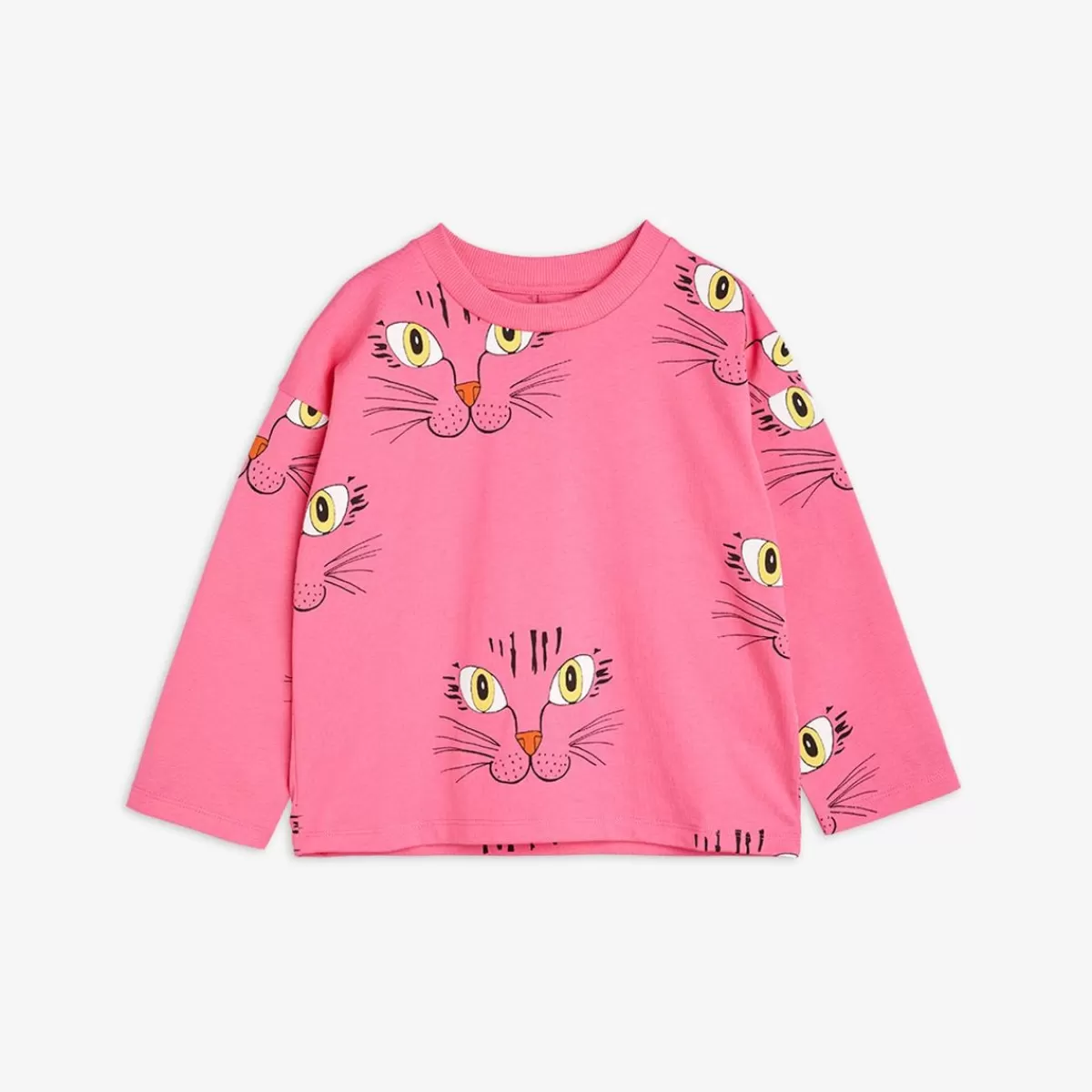 Flash Sale Mini Rodini Cat Face Långärmad T-Shirt Rosa