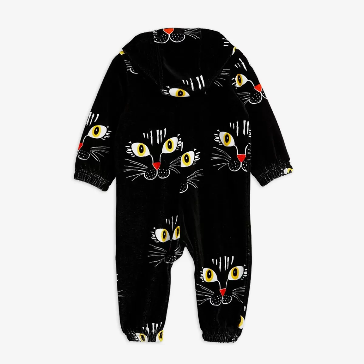 Discount Mini Rodini Cat Face Onesie i Velour