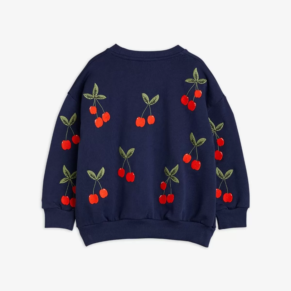 Store Mini Rodini Cherry Broderad Sweatshirt Blå Blue