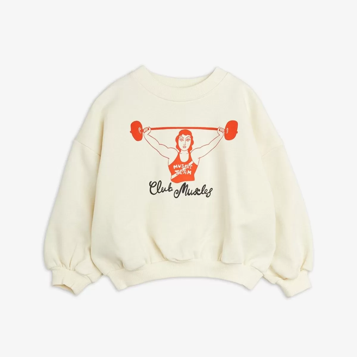 Store Mini Rodini Club Muscles Sweatshirt Offwhite