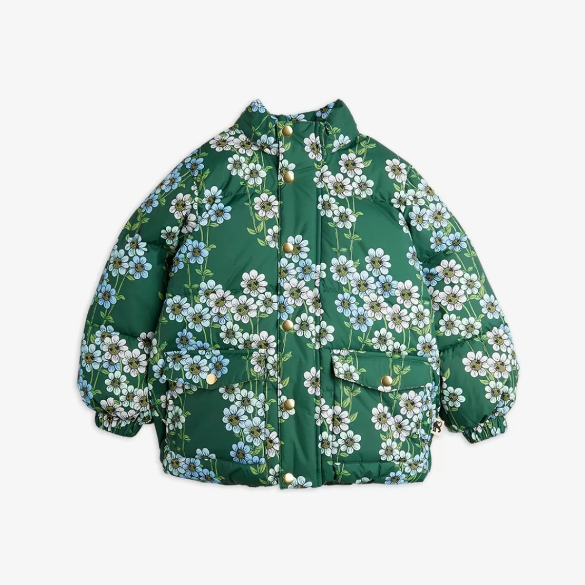 Shop Mini Rodini Daisys Puffjacka Grön