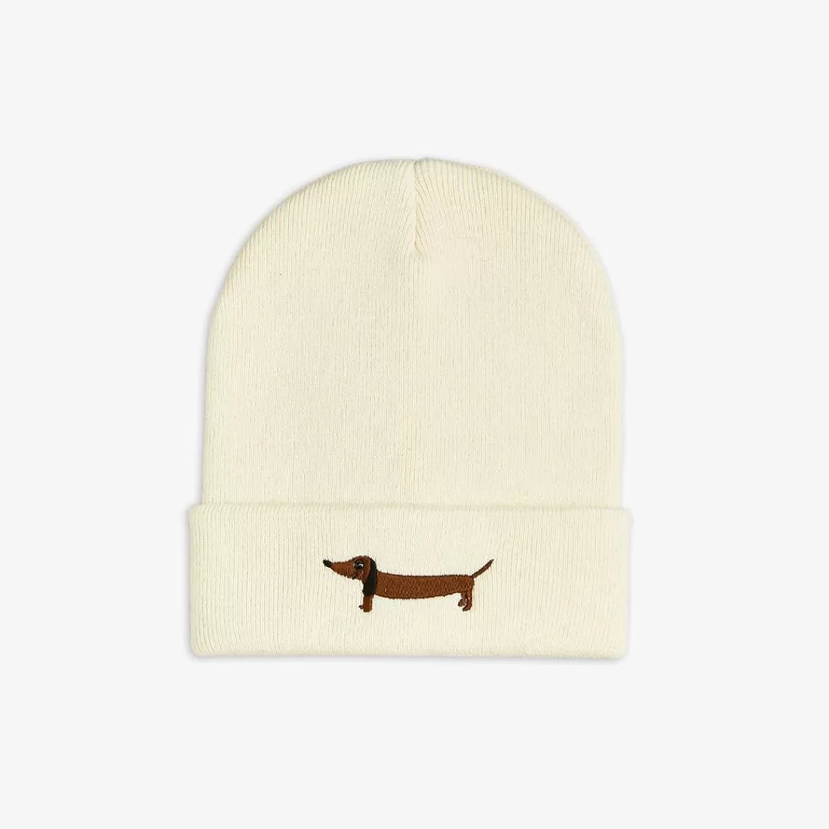 Store Mini Rodini Dog stickad beanie Vit