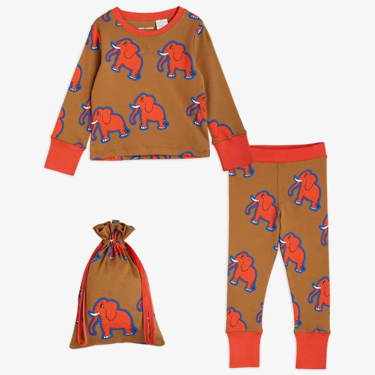 Cheap Mini Rodini 4 Elephants Pyjamas Set Brun