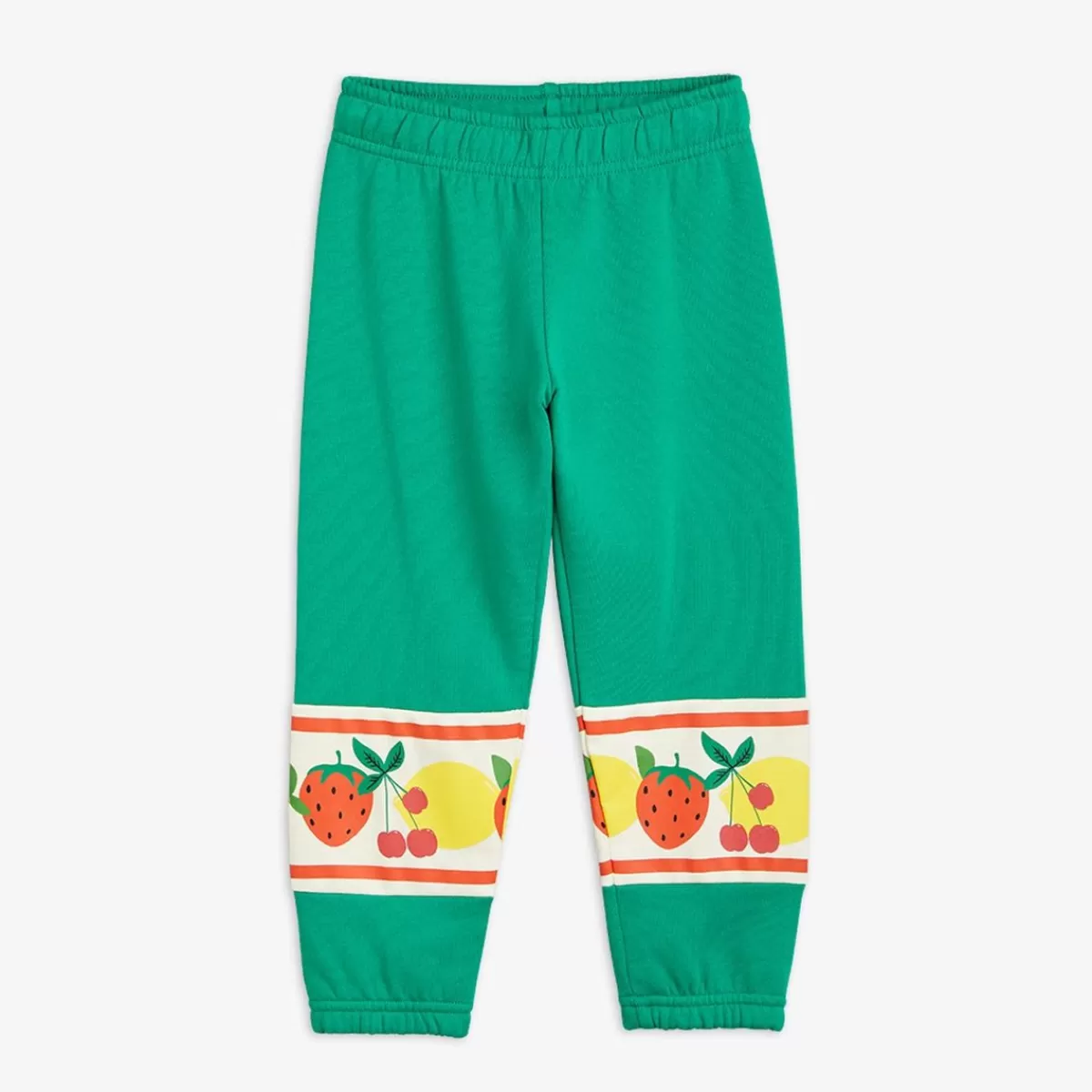 Shop Mini Rodini Fruits Panel Sweatpants Green