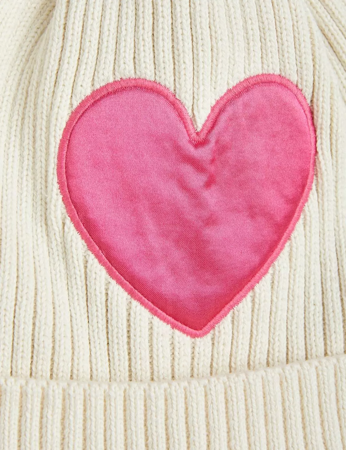 Discount Mini Rodini Hearts Stickad Beanie Vit