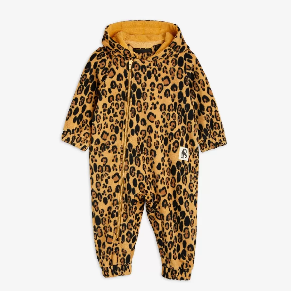 Clearance Mini Rodini Leopard Fleeceonesie Beige