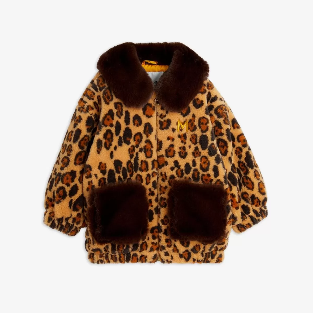 Cheap Mini Rodini Leopard Fuskpälsjacka