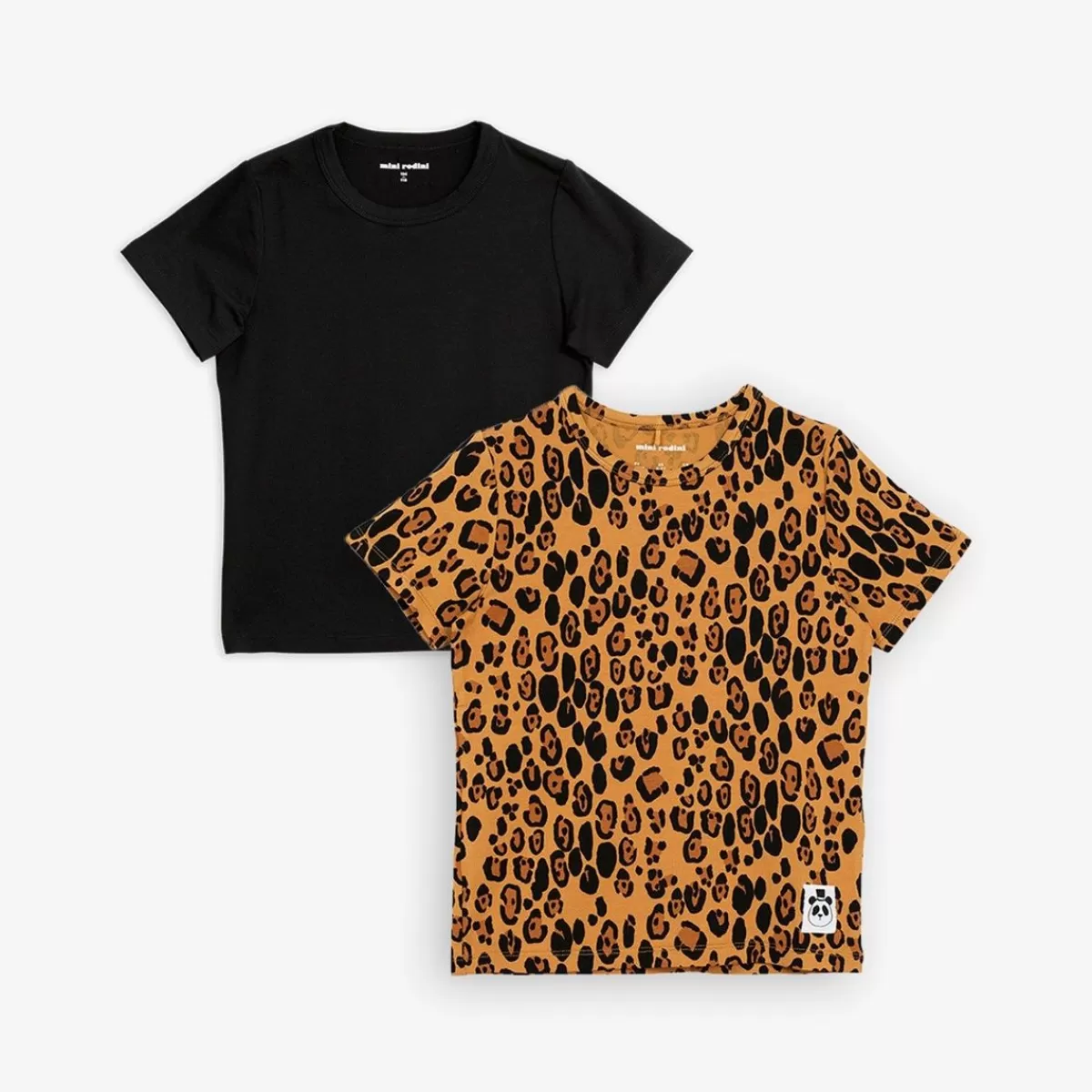 Online Mini Rodini 2-pack Basic Leopard T-shirt Multi