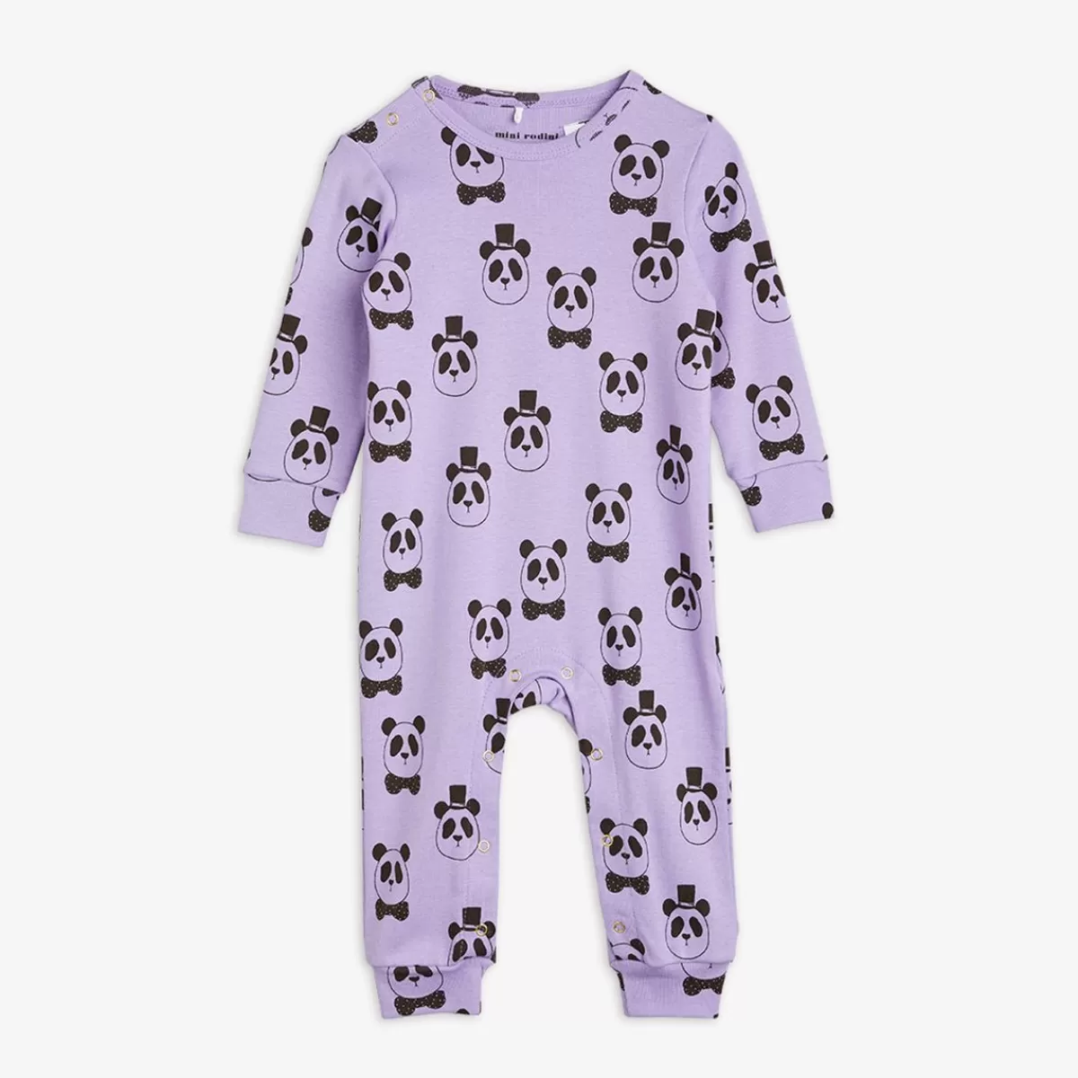 Store Mini Rodini Panda Baby Jumpsuit Purple