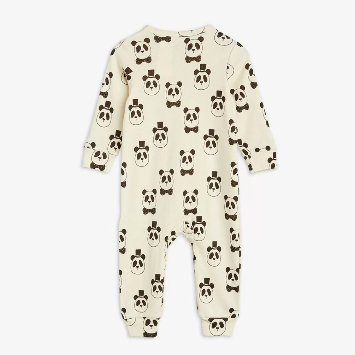 Clearance Mini Rodini Panda Baby Jumpsuit Offwhite