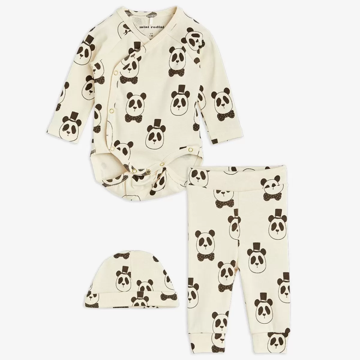 Cheap Mini Rodini Panda baby set för Nyfödd