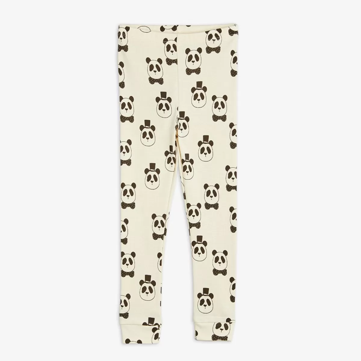 Cheap Mini Rodini Panda Leggings Offwhite