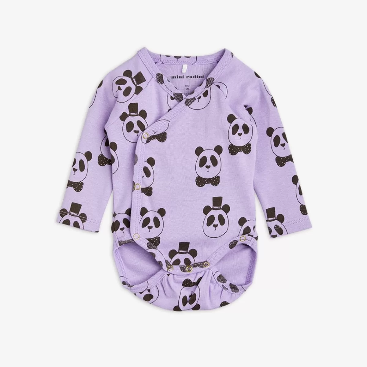 Best Sale Mini Rodini Panda Omlottbody Lila Purple