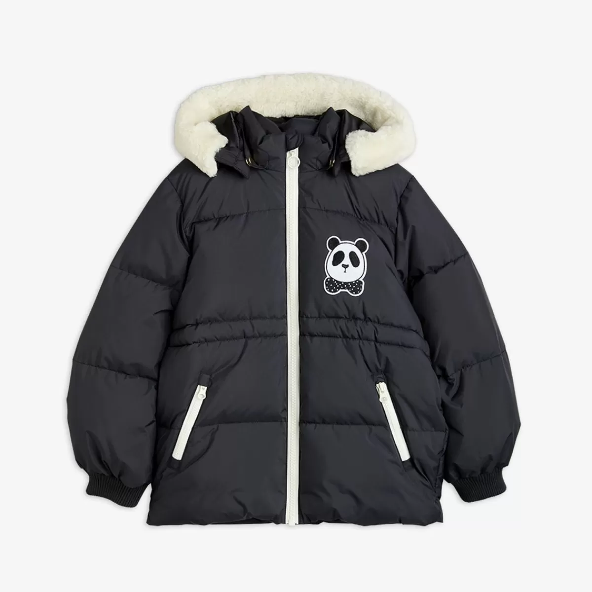 Fashion Mini Rodini Panda Puffjacka Svart