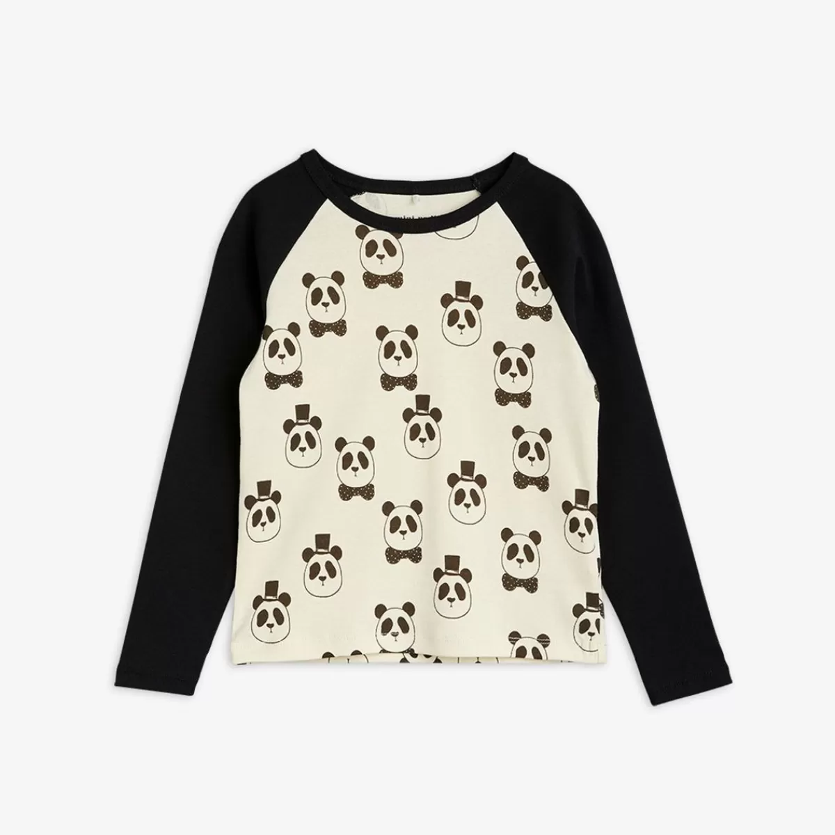 Sale Mini Rodini Panda Raglan Långärmad T-shirt Offwhite