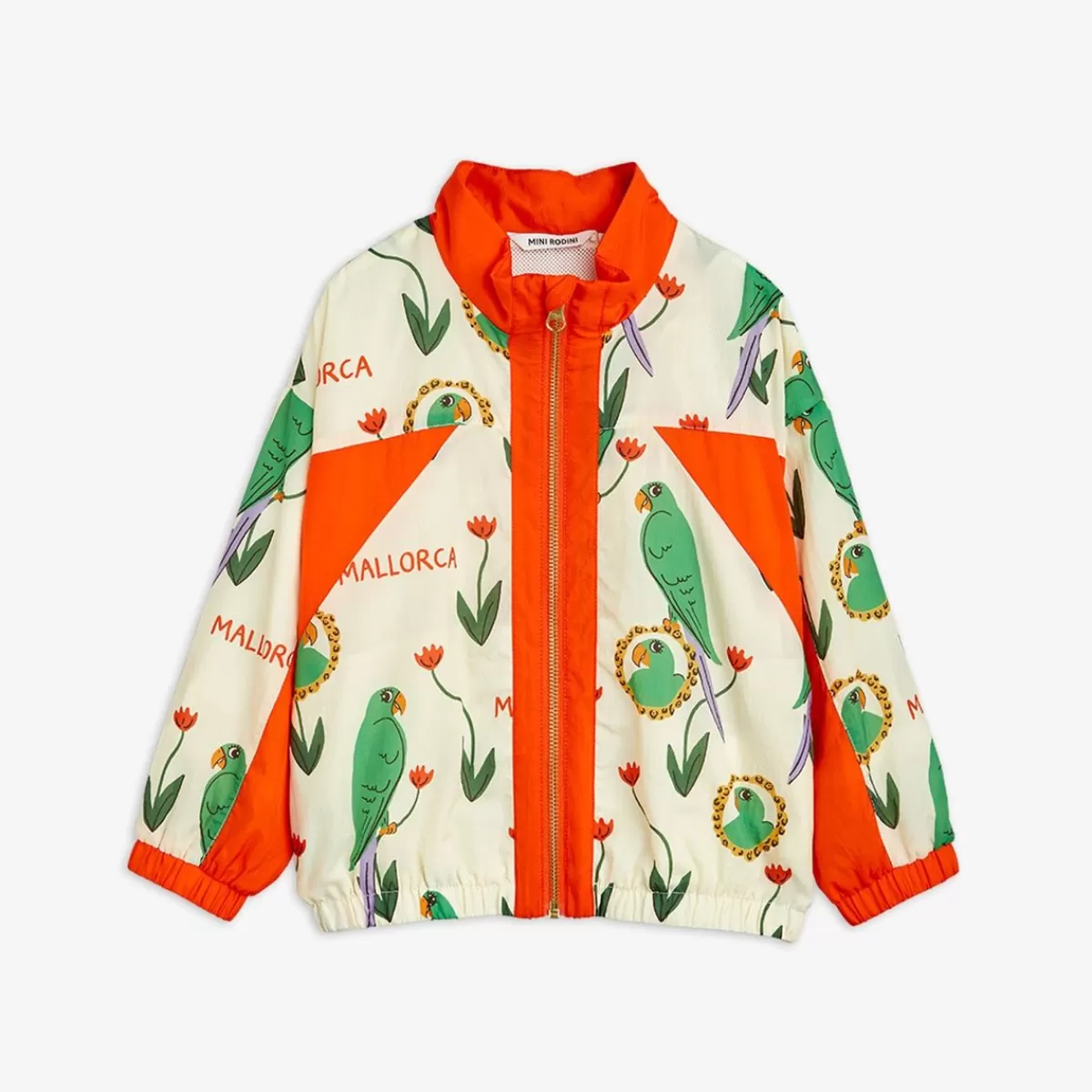 Store Mini Rodini Parrots Track Jacket i Nylon