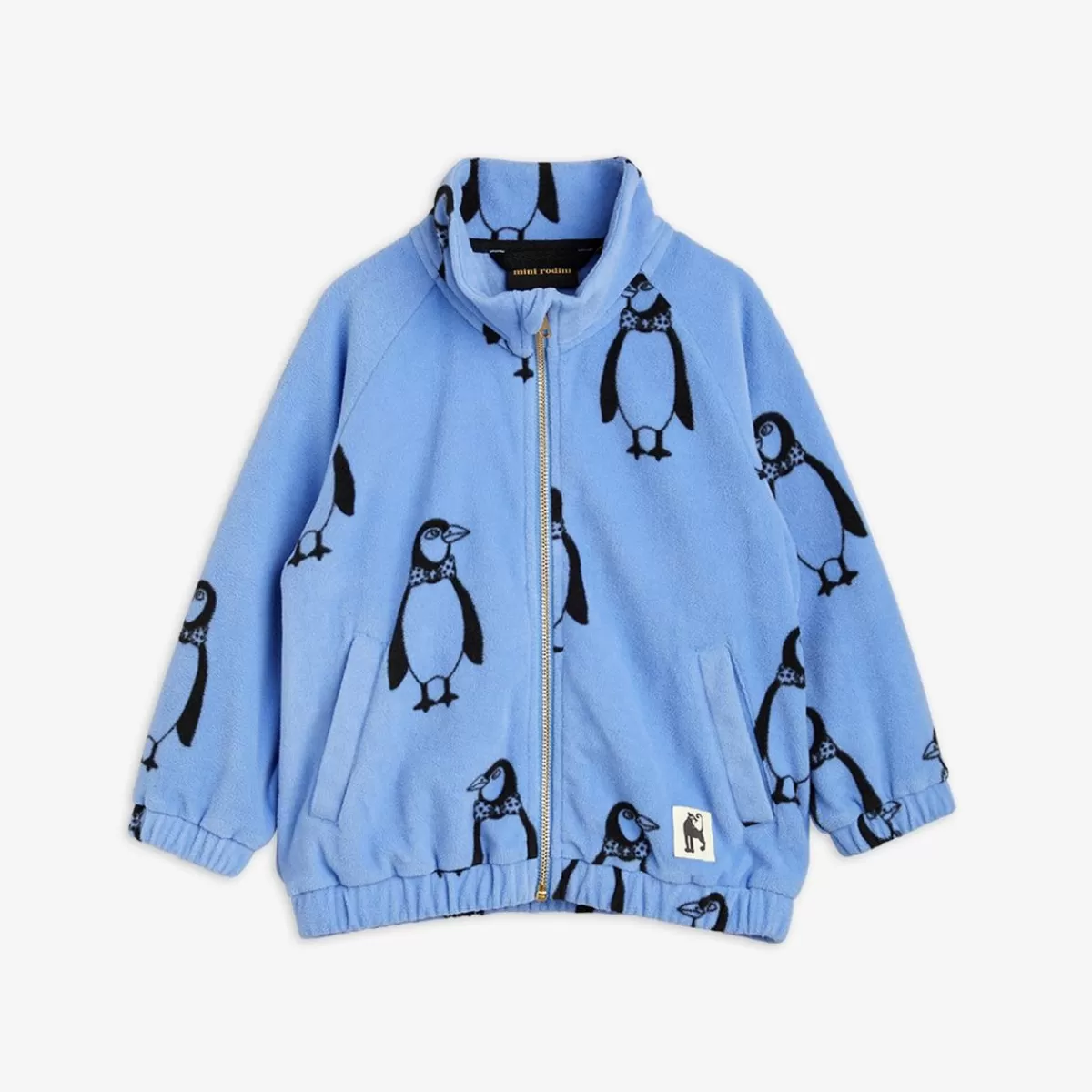 Outlet Mini Rodini Penguin Fleecejacka Blå