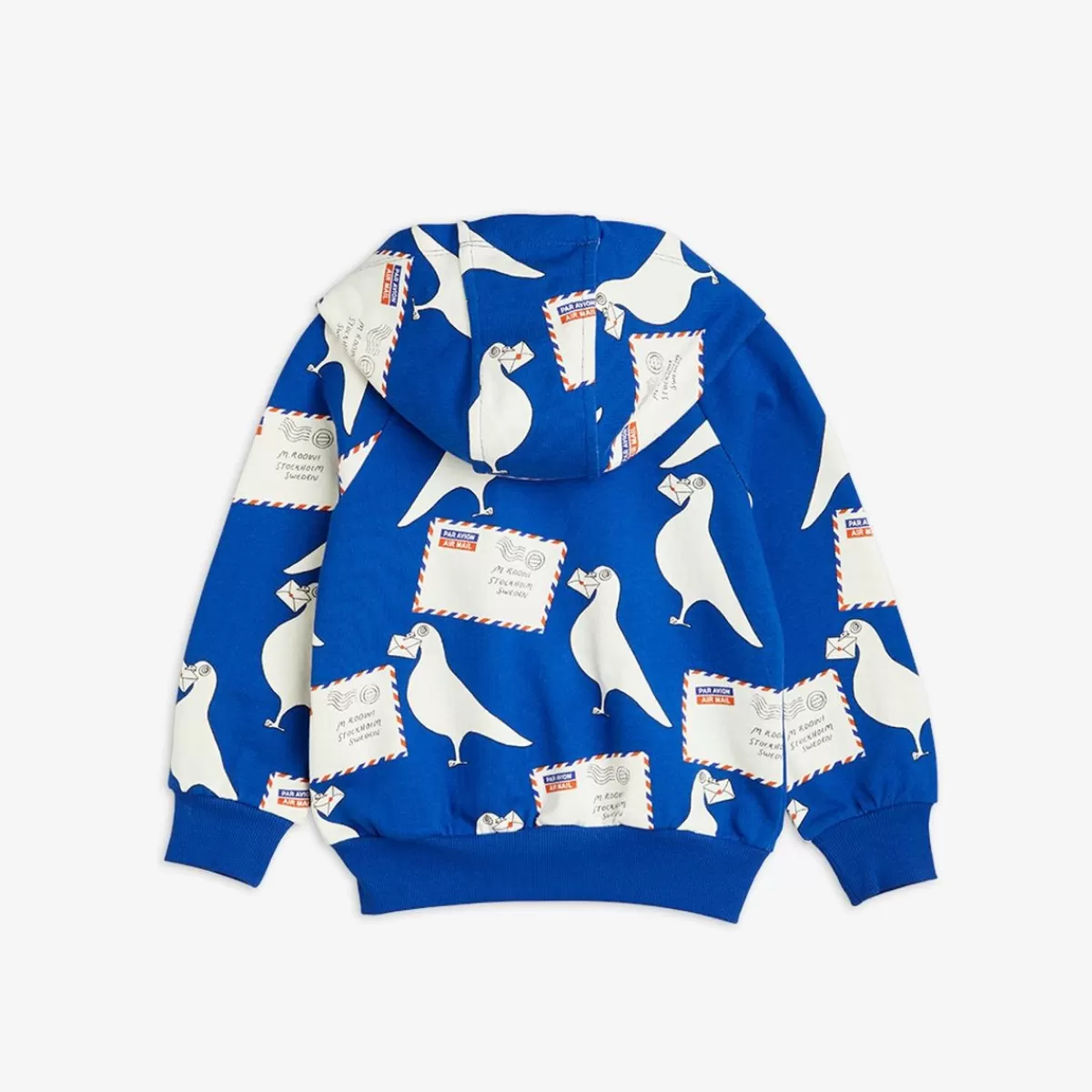 Shop Mini Rodini Pigeons Hoodie med Dragkedja