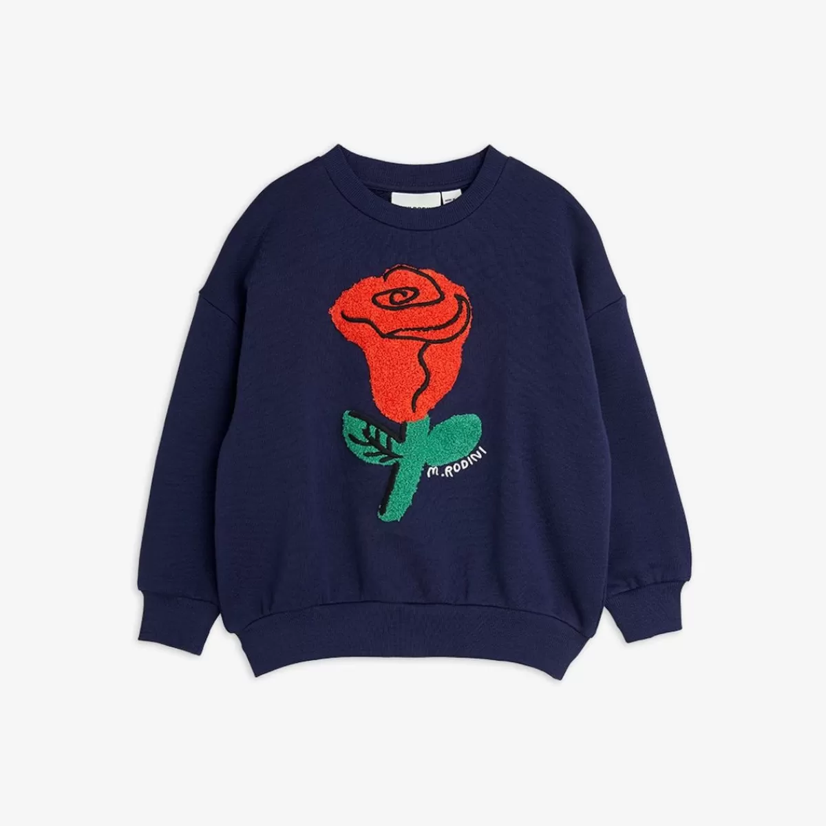 Store Mini Rodini Rose Chenille Sweatshirt Blå