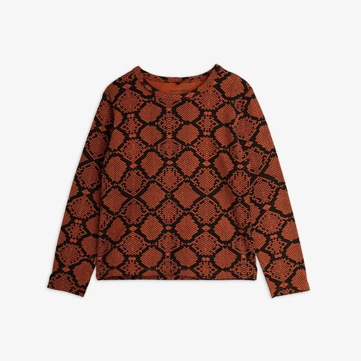 Flash Sale Mini Rodini Snakeskin Långärmad T-shirt Brun