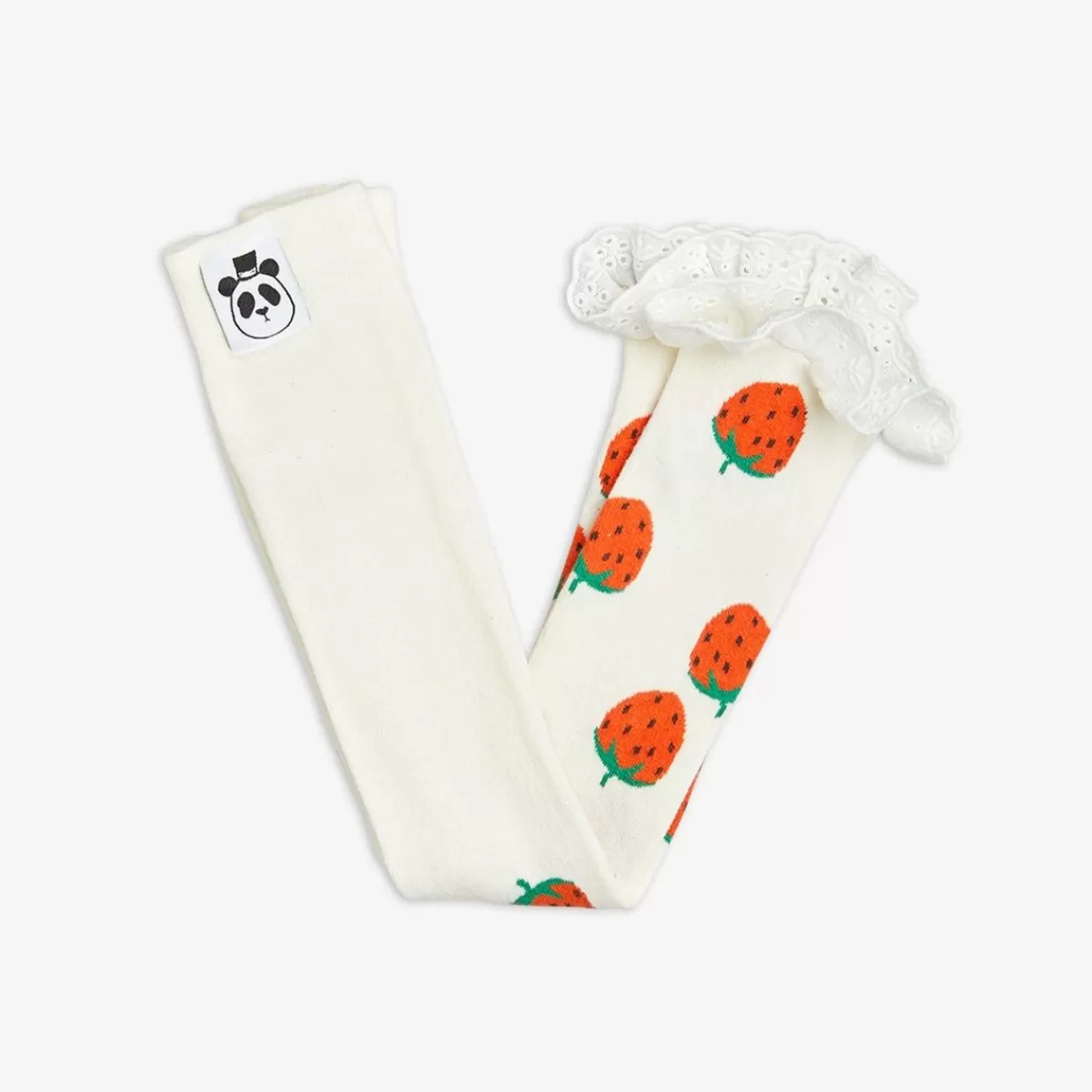 Outlet Mini Rodini Strawberries Tights med Spets