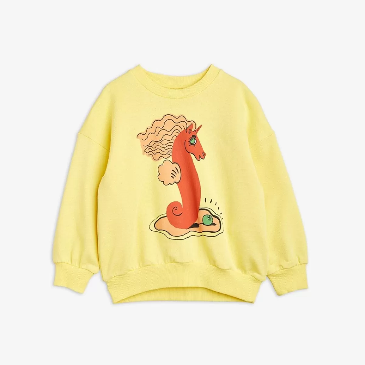 Fashion Mini Rodini Unicorn Seahorse Sweatshirt Gul