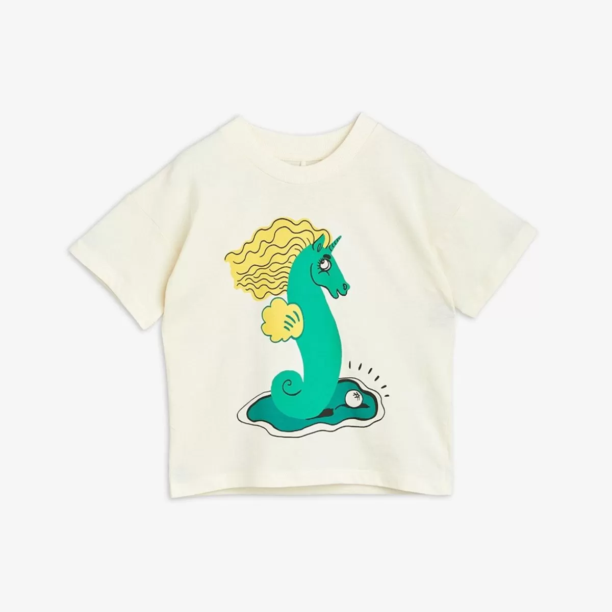 Fashion Mini Rodini Unicorn Seahorse T-Shirt Offwhite