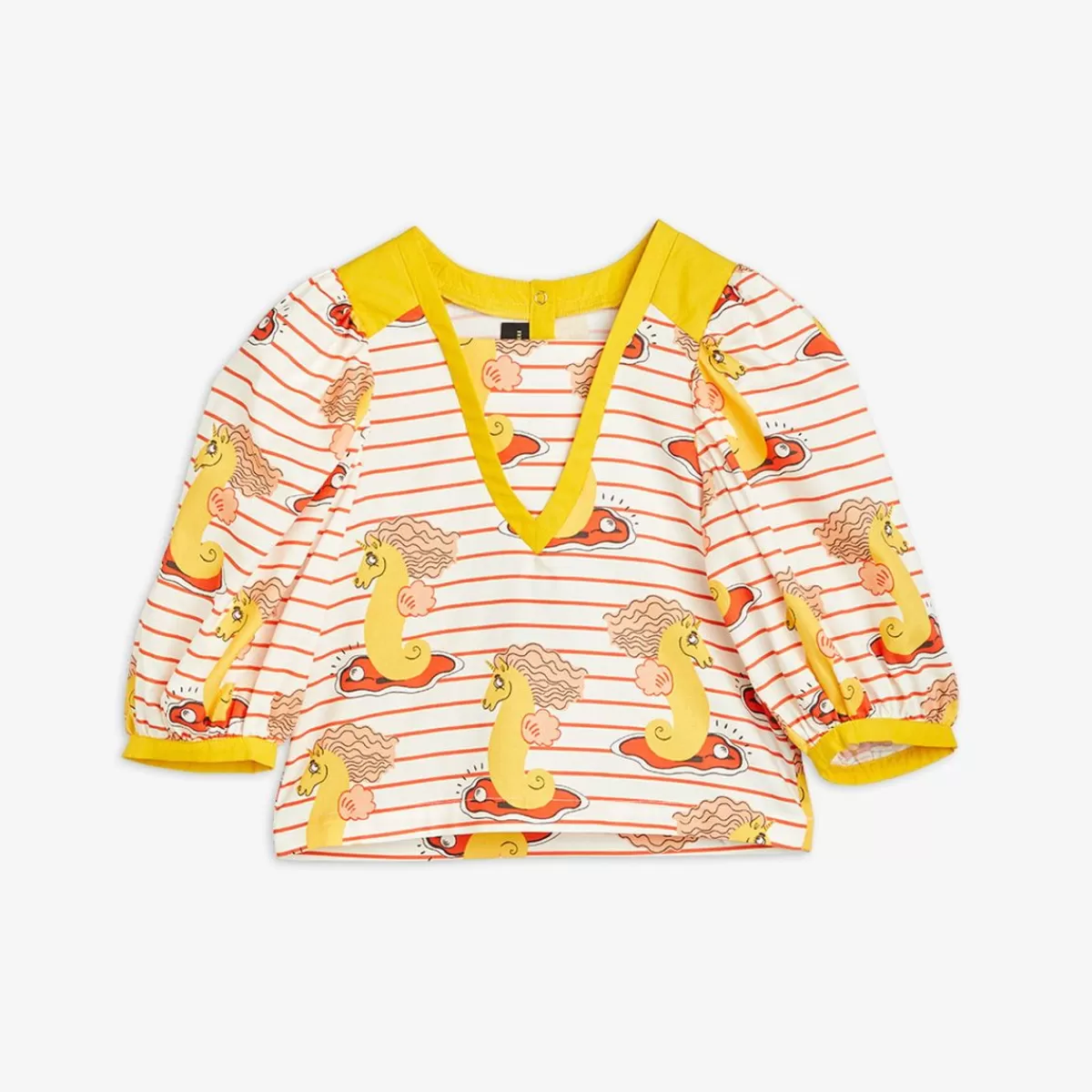 Outlet Mini Rodini Unicorn Seahorse Vävd Blus