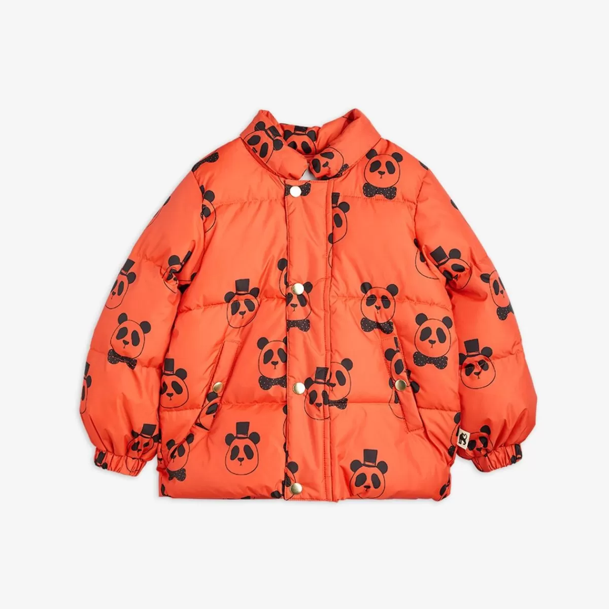 Sale Mini Rodini Upcyclad Panda Puffjacka Orange